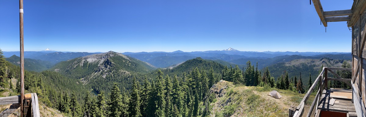 Pano on the east face of the tower