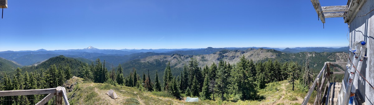 Pano on the south face of the tower