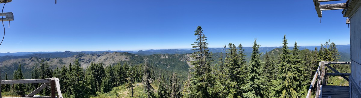 Pano on the west face of the tower