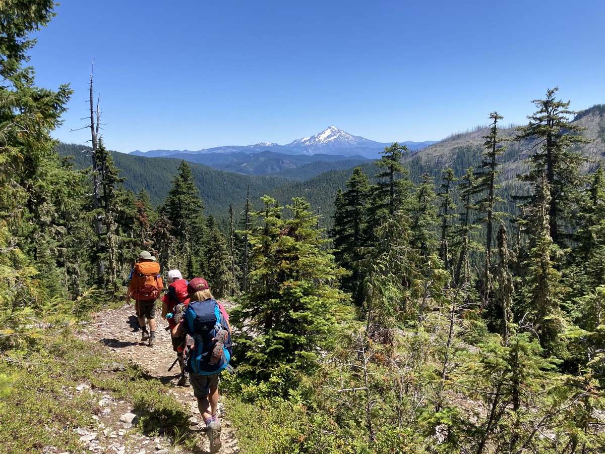 Mt. Jefferson from the Mother Lode trail on the east face of Pansy Mountain. This was the last photo I took before we made camp. The next five miles were a gruelling slog over HEAVY blowdown from the 2012 fire