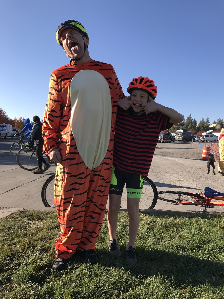 2017: Orion and myself and Calvin and Hobbes (respectively)