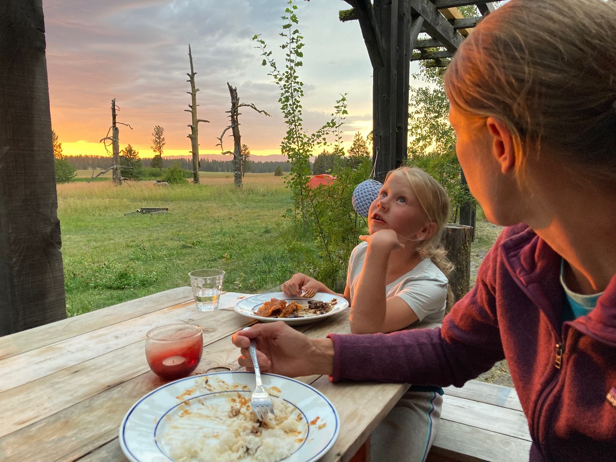 Dinner under the pergola
