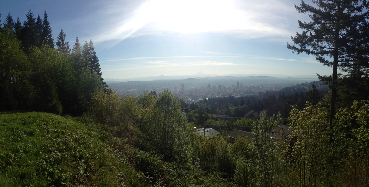Panorama of downtown/inner portland taken from Pittock Mansion
