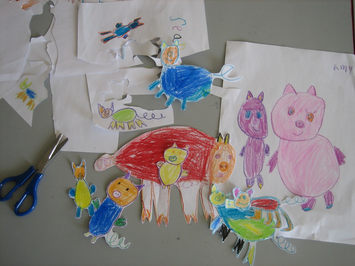 Children’s drawings of pigs for the Chinese New Year 2007 (Year of the Pig)