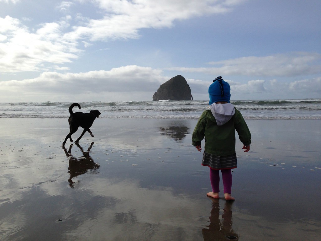 Bismarck and Iris on Cannon Beach