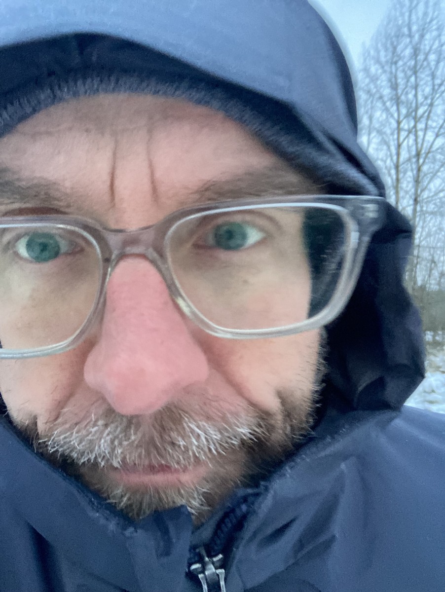 Selfie with icy mustache