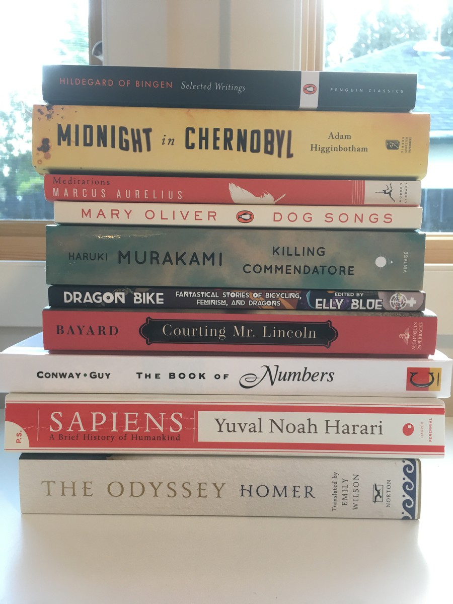 A stack of books, as described in the main text of this post