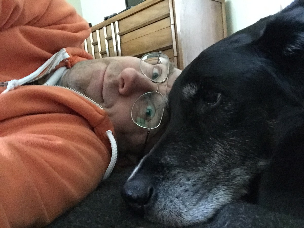 Lying with Bismarck on the floor, in his twilight