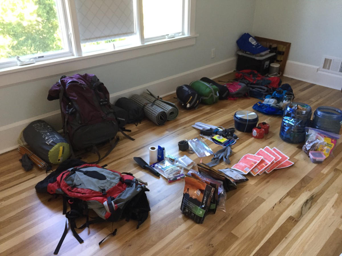 Packing for backpacking