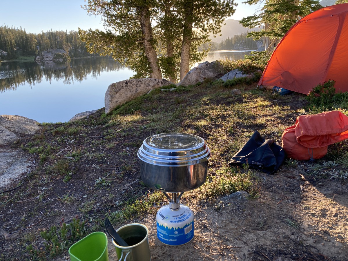 Boiling water in Eagle Cap wilderness