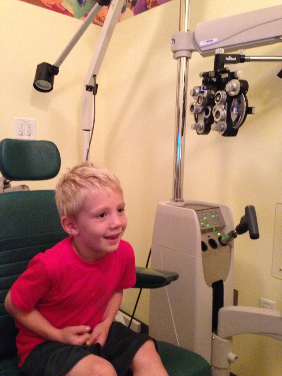 Orion at OHSU waiting for his eyes to dilate