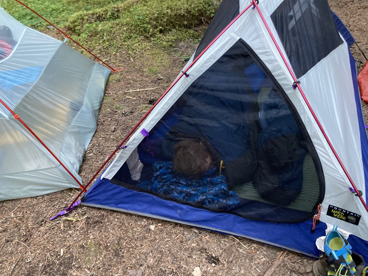 Asleep in the tent