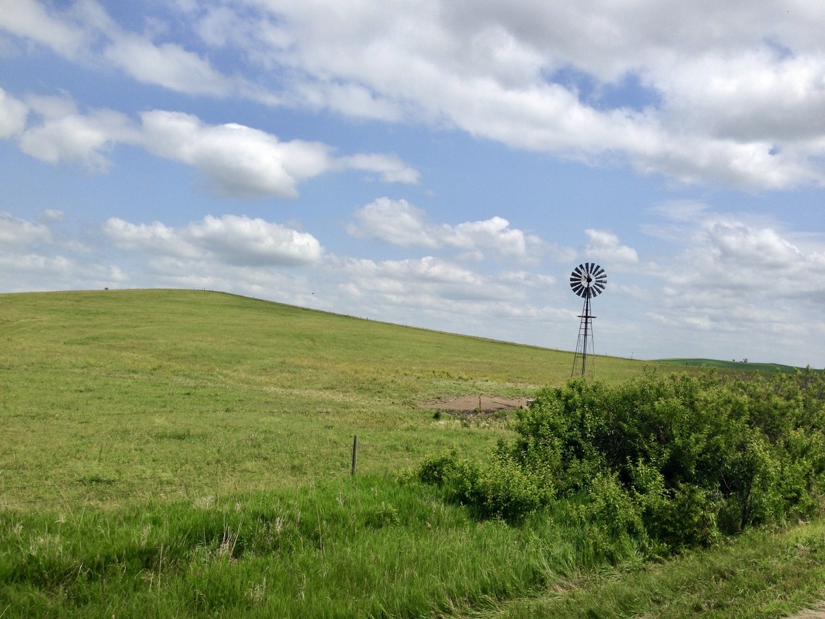 A windmill in the Nebraska sandhills