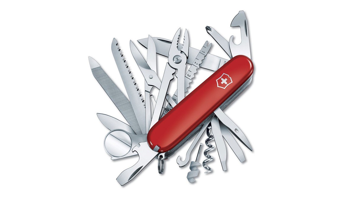 Swiss Army “Champ” knife with all the blades extended