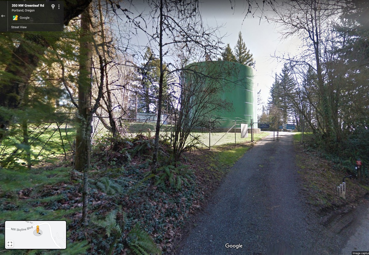 Water tank on Greenleaf Road