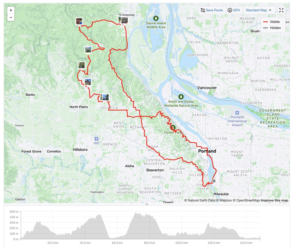 Strava map of the Teutonic Loop