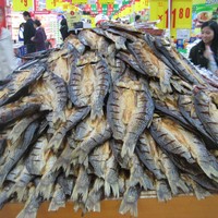 Pile of dried fish at Carrefour in Xiamen China