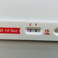 Photo of a positive COVID-19 test