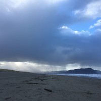 Rainstorm moving over Tillamook Head