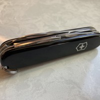 Closeup of closed Swiss Army knife