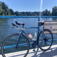 My Vanilla bike on the Canby Ferry