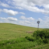 A windmill in the Nebraska sandhills