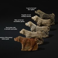 Dog effigies from Assyria ca 3500 BCE