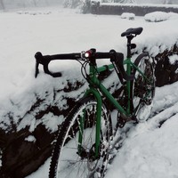 Gunnar Fastlane bicycle in the snow on Council Crest